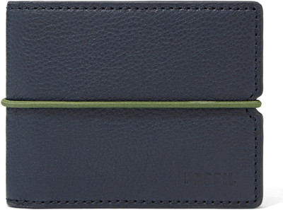 

Fossil Men Blue Genuine Leather Wallet(8 Card Slots)