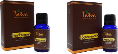 

Tatva 100% Pure Essential Oil- COMBO (Frankincense 15ml & Sandalwood 15ml), by VZIPPY(30 ml)