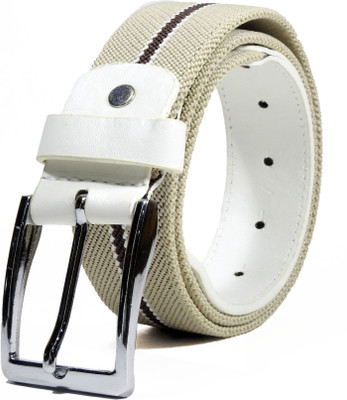 

Vogard Men & Women Casual, Party, Evening, Formal White Fabric Belt