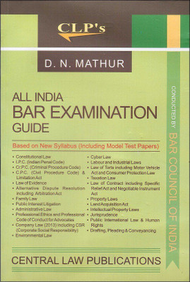 Central Law Publication's All India BAR Examination Guide 2017-18 [AIBE New Syllabus] by D. N. Mathur(English, Paperback, D. N. Mathur)