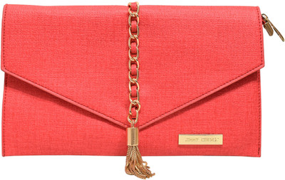 Jewellerkaka Casual Red, Gold Clutch, Gold;red