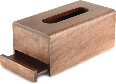 

Swagger 1 Compartments wood Tissue Box(natural brown)