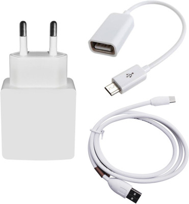DAKRON Wall Charger Accessory Combo for Oppo F1 Plus(White)