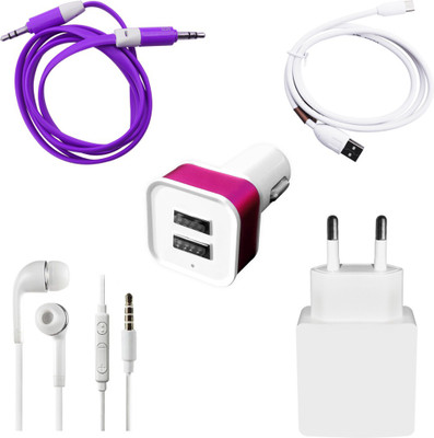 DAKRON Wall Charger Accessory Combo for Intex Cloud Power +(White)
