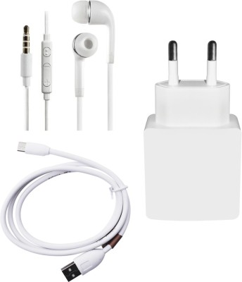 DAKRON Wall Charger Accessory Combo for iBall Cobalt Solus 4G(White)