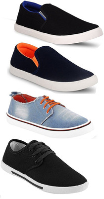 

Chevit Men's QUAD Pack of 4 Casual Sneakers Shoes (Sports Shoes & Loafers) Outdoors For Men(Multicolor