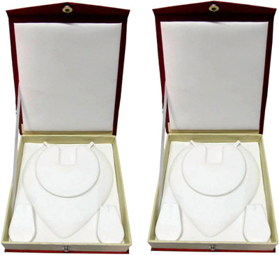 

Atorakushon Pack of 2 Pcs Multipurpose Necklace Earring bangle bracelet half set box Jewelry Makeup Vanity Pouch (Maroon) Storage Case Vanity Box(Maroon)