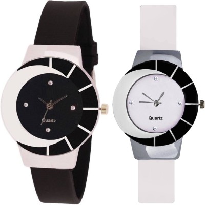 KNACK Black and white multicolor and attractive glass glory women Watch  - For Girls   Watches  (KNACK)