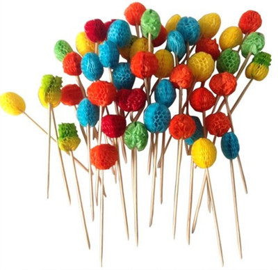 

Funcart Multicolor Honeycomb topper toothpicks (pack of 30)