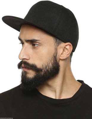 Buy BEZAL Look Stylish With Solid Black Plain Hip Hop Snapback Cap