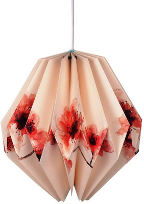 

FloftStudio Japanese Watercolor Sakura Origami Handmade Lampshade Chandelier Ceiling Lamp