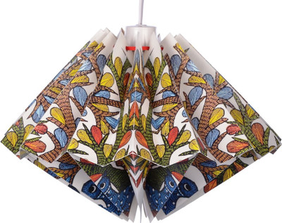 

FloftStudio Gond Art Birds Origami Handmade Lampshade Chandelier Ceiling Lamp