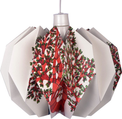

FloftStudio Gond Art Tree of Life Origami Handmade Lampshade Chandelier Ceiling Lamp