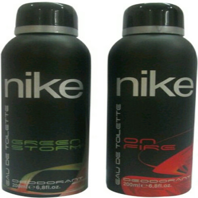 

Nike green strom,on fire Deodorant Spray - For Men(400 ml, Pack of 2)
