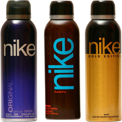 

Nike original,brown,gold edition Deodorant Spray - For Men(600 ml, Pack of 3)