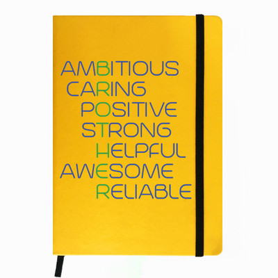 

Hamee A5 Notebook(Raksha Bandhan Special GIft for Brother Sister Designer Printed Yellow Leather A5 Notebook - 200 pages, A5 size Brother Quote, Yellow)
