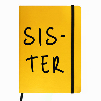 

Hamee A5 Notebook(Raksha Bandhan Special GIft for Brother Sister Designer Printed Yellow Leather A5 Notebook - 200 pages, A5 size Sister, Yellow)