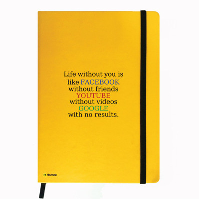 

Hamee A5 Notebook(Friendship Day Special Friends Theme Designer Printed Black Leather A5 Notebook - 200 pages, A5 size Social Friends, Yellow)