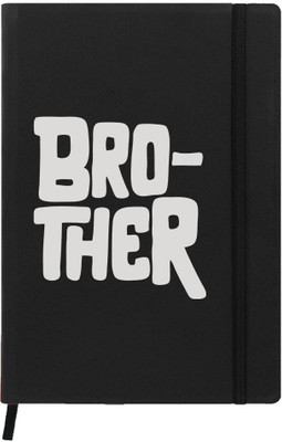 

Hamee A5 Notebook(Raksha Bandhan Special GIft for Brother Sister Designer Printed Black Leather A5 Notebook - 200 pages, A5 size Brother, Black)