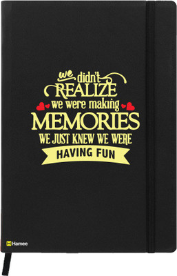 

Hamee A5 Notebook(Friendship Day Special Friends Theme Designer Printed Black Leather A5 Notebook - 200 pages, A5 size Fun With Friends, Black)