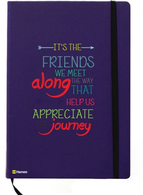 

Hamee A5 Notebook(Friendship Day Special Friends Theme Designer Printed Black Leather A5 Notebook - 200 pages, A5 size Friends, Blue)