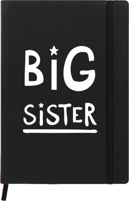 

Hamee A5 Notebook(Raksha Bandhan Special GIft for Brother Sister Designer Printed Black Leather A5 Notebook - 200 pages, A5 size Elder Sister, Black)