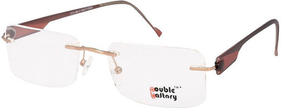

DOUBLE BATTERY Rimless Square Frame(52 mm