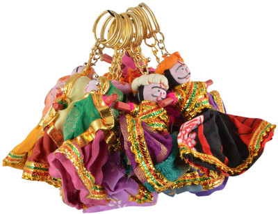 

HOUZZPLUS Handmade handicraft Fabric Decorative rajasthani man women designed Key chain GH219 Key Chain