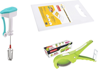 

Nestwell BLENDER WITH CHOPPING BOARD WITH MULTI VEG CUTTER Power free Bender WITH Chopping Board WITH Multi Veg. Cutter Multicolor Kitchen Tool Set(Multicolor)