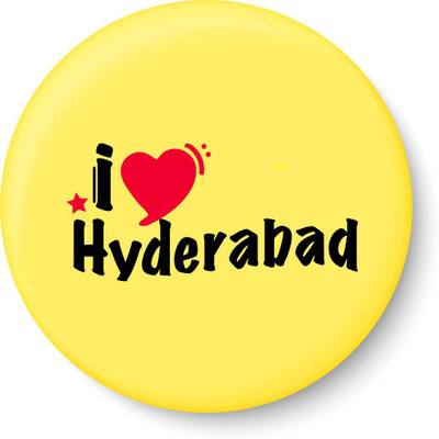 

Peacockride I Love Hyderabad Fridge Magnet Pack of 1(Multicolor)