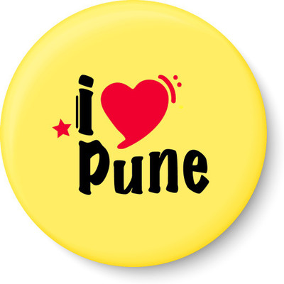 

Peacockride I Love Pune Fridge Magnet Fridge Magnet Pack of 1(Multicolor)