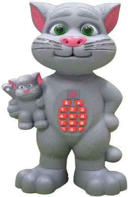 

Shy Products Talking Tom with Baby Cat and LED Light, Educational Toy For Kids(Grey)