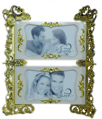 

RAINBOW PRINTS AND GIFTS Generic, Polymer Photo Frame(Gold, White, 2 Photos)