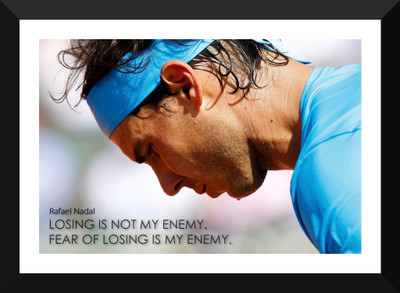 

Spirit Of Sports - Tennis Legend Rafael Nadal - Motivational Poster - Premium Quality Framed Poster For Gym, Home Or Office Paper Print(17 inch X 12 inch)