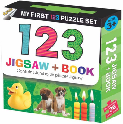kidoz kingdom RATNA'S 123 JIGSAW+BOOK(36 Pieces)