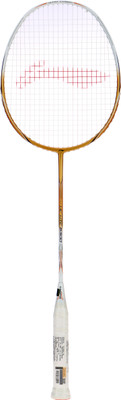 Li-Ning UC-LITE 8300 (Light Weight 78g) Gold, White Strung Badminton Racquet(S2, 78 g)