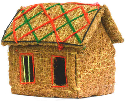 

Art Godaam Hand made coir house Decorative Showpiece - 16 cm(Cotton, Yellow)