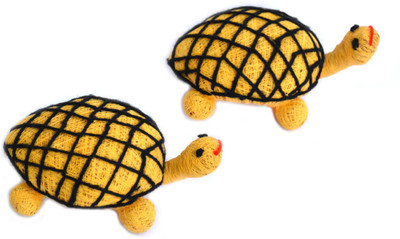 

Art Godaam Hand made coir pair Tortoise Decorative Showpiece - 5 cm(Cotton, Yellow)