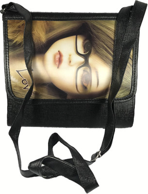 Bizarre Vogue Women Casual Black PU Sling Bag