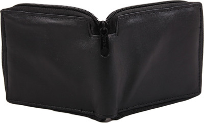 UC Men Black Genuine Leather Wallet(13 Card Slots), Black-1131