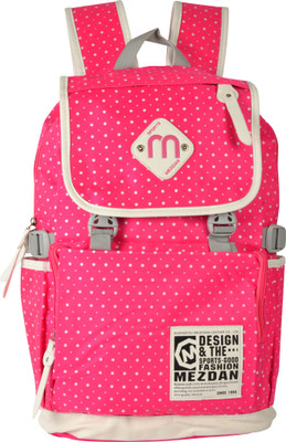 

Shopigator Casual Bag Cum Collage Bag Or Office Bag 17 L Backpack(Pink), Pink polka