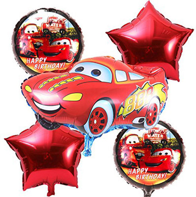 

PARTY PROPZ Solid CAR BIRTHDAY DECORATION/FOIL BALLOON BOUQUET SET OF 5/CAR PARTY SUPPLIES Balloon(Multicolor, Pack of 5)
