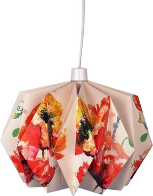 

FloftStudio Japanese Watercolor Floral Origami Handmade Lampshade Chandelier Ceiling Lamp
