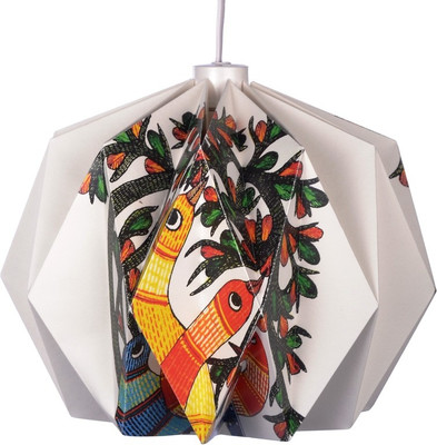 

FloftStudio Gond Art Birds Origami Handmade Lampshade Chandelier Ceiling Lamp