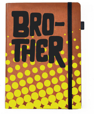 

Hamee A5 Notebook(Raksha Bandhan Special GIft for Brother Sister Designer Printed Tan Brown Leather A5 Notebook - 200 pages, A5 size Brother 1, Tan)