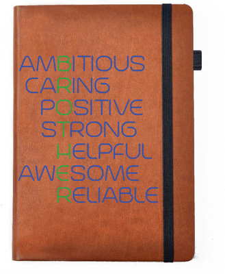 

Hamee A5 Notebook(Raksha Bandhan Special GIft for Brother Sister Designer Printed Tan Brown Leather A5 Notebook - 200 pages, A5 size Brother Quote, Tan)