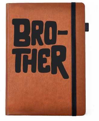 

Hamee A5 Notebook(Raksha Bandhan Special GIft for Brother Sister Designer Printed Tan Brown Leather A5 Notebook - 200 pages, A5 size Brother, Tan)