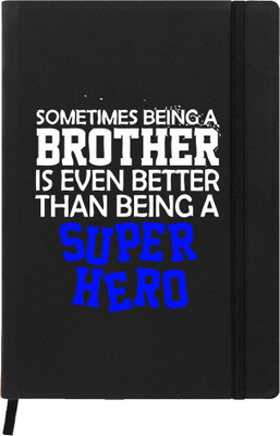 

Hamee A5 Notebook(Raksha Bandhan Special GIft for Brother Sister Designer Printed Black Leather A5 Notebook - 200 pages, A5 size Bro Dil Le Gya, Black)