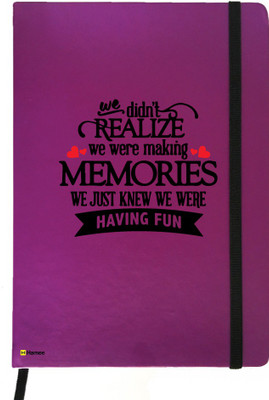 

Hamee A5 Notebook(Friendship Day Special Friends Theme Designer Printed Black Leather A5 Notebook - 200 pages, A5 size Fun With Friends, Purple)