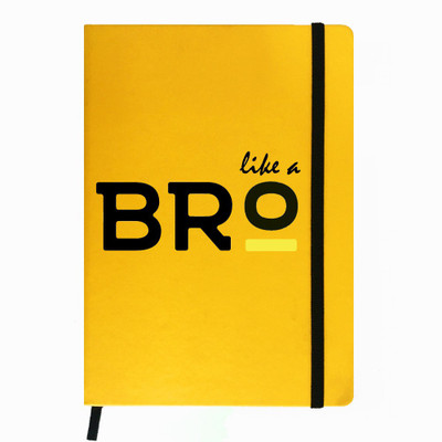 

Hamee A5 Notebook(Raksha Bandhan Special GIft for Brother Sister Designer Printed Yellow Leather A5 Notebook - 200 pages, A5 size Like a Bro, Yellow)
